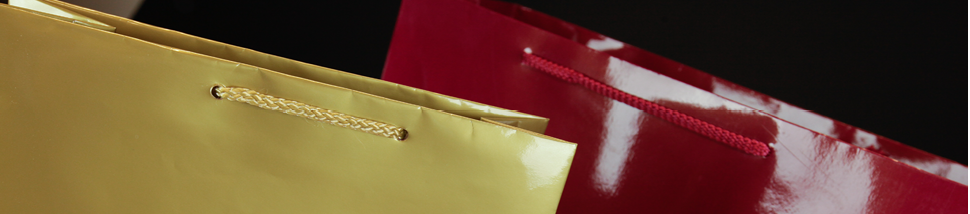 Luxury Rope Handle Carrier Bag. -Precious Packaging Luxury Paper Bags available in either a matte or a gloss finish.