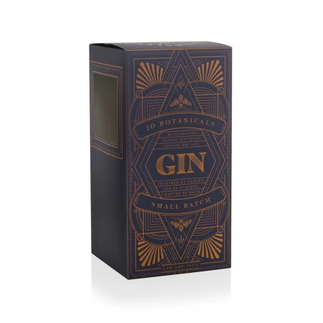 Custom Printed Gin Bottle Box Ref Worsley Gin