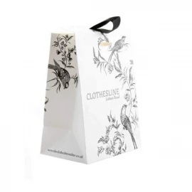 Luxury Printed Satin Closed Carrier Bags With Matt Laminate - Ref. Clothesline