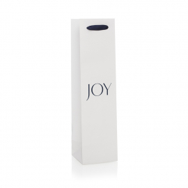 Printed Ribbon Handle Paper Bottle Bags Ref Joy