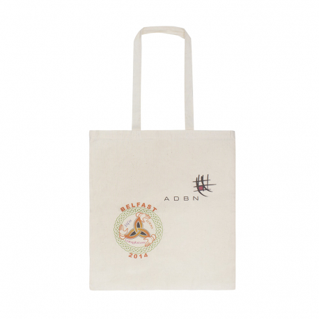 Printed Natural Cotton Carrier Bag Ref ADBN Printed Natural Cotton Carrier Bag Ref ADBN