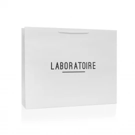 Printed White Matt Paper Bags With Rope Handles Ref Laboratoire Large