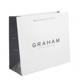 Large Recycled Paper Bags With Rope Handles - Ref. Grahams Menswear