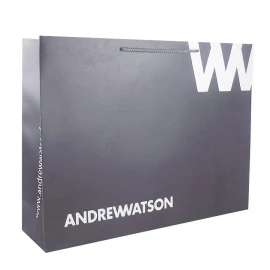 Large Printed Matt Paper Bags With Rope Handles Ref. Andrew Watson