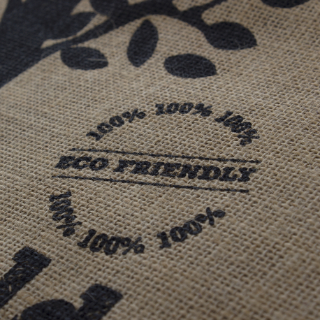 Printed Eco Friendly Jute Carrier Bag Ref Heal Our World Printed Eco Friendly Jute Carrier Bag Ref Heal Our World