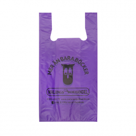 Printed Plastic Carrier Bag Ref Malung's Bokhandel