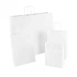 White Paper Bags With Twisted Handles