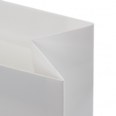 Luxury White Matt Paper Bags With Rope Handles