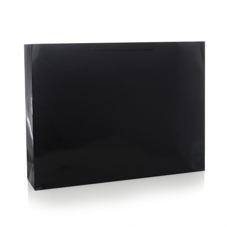 Black Gloss Rope Handle Paper Carrier Bags