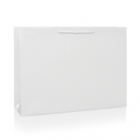 Luxury White Gloss Rope Handle Paper Carrier Bags