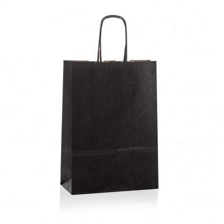 Black Paper Bags | Twisted Handle Paper Bags - Precious Packaging
