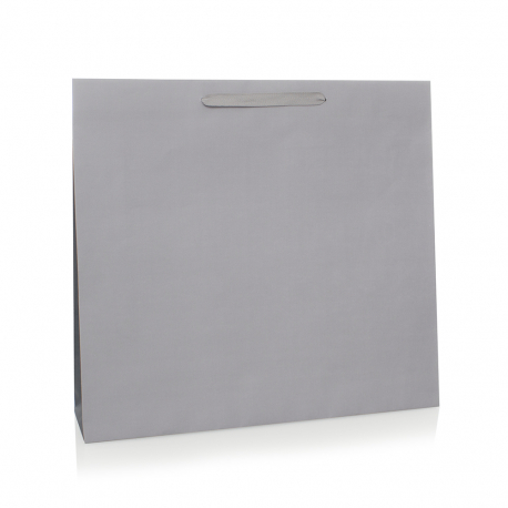 Recycled Grey Paper Bags with Cotton Ribbon Handles Recycled Grey Paper Bags with Cotton Ribbon Handles