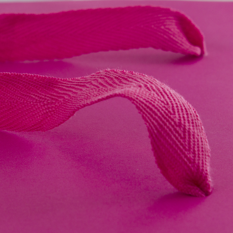 Recycled Pink Paper Bags with Cotton Ribbon Handles Recycled Pink Paper Bags with Cotton Ribbon Handles