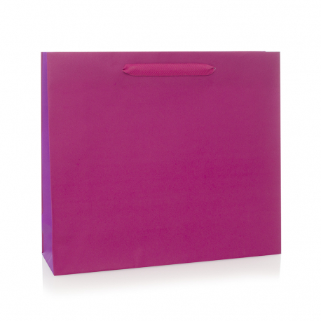 Recycled Pink Paper Bags with Cotton Ribbon Handles Recycled Pink Paper Bags with Cotton Ribbon Handles