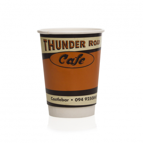 Custom printed cups Ref. Thunder Road Café