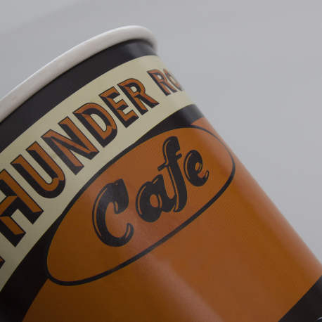Custom printed cups Ref. Thunder Road Café Custom printed cups Ref. Thunder Road Café