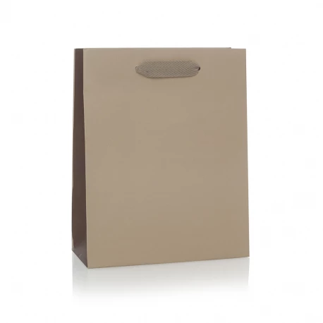 Recycled Beige Paper Bags with Cotton Ribbon Handles