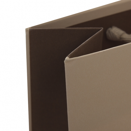 Recycled Beige Paper Bags with Cotton Ribbon Handles