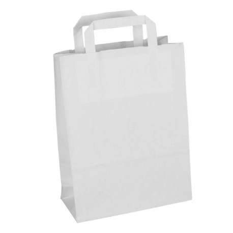 White Paper Sandwich Bags With Flat Handles