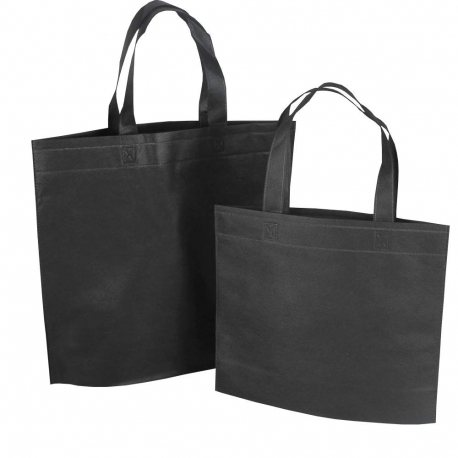 Reusable Bags | Black Non-woven Polypropylene Bags - Precious Packaging