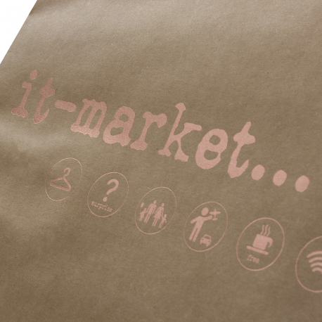 Bespoke Die Cut Paper Carrier Bags Ref It-Market Bespoke Die Cut Paper Carrier Bags Ref It-Market