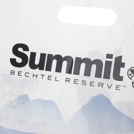 Die Cut Plastic Carrier Bag Ref Summit Bechtel Reserve Die Cut Plastic Carrier Bag Ref Summit Bechtel Reserve