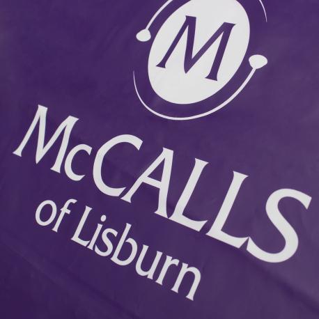 Printed LDPE Die Cut Bags With One Colour Logo – Ref. Mccalls