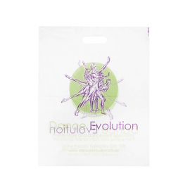 Custom Frosted Plastic Carrier Bag Ref Dance Evolution