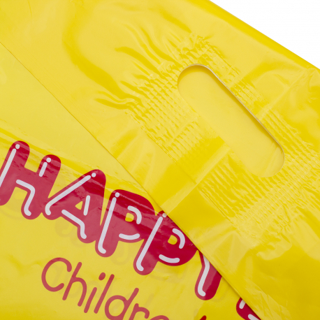 Printed Die Cut Plastic Carrier Bag Ref Happy Days Printed Die Cut Plastic Carrier Bag Ref Happy Days