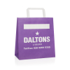 Full Colour Printed White Kraft Takeout Bags With Flat Handless – Ref. Daltons