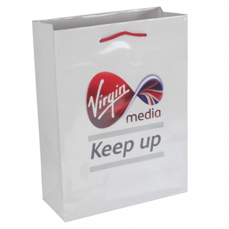 Printed Luxury Gloss Rope Handle Paper Bags - Medium Sized - Ref. Virgin