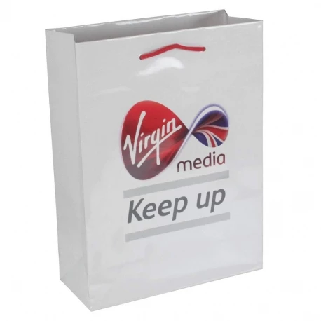 Printed Luxury Gloss Rope Handle Paper Bags - Medium Sized - Ref. Virgin Printed Luxury Gloss Rope Handle Paper Bags - Medium Sized - Ref. Virgin
