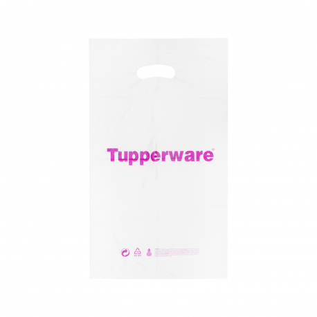 Printed Clear Plastic Carrier Bag Ref Tupperware