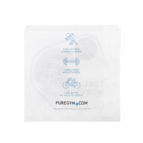 Printed Paper Handleless Bag Ref PureGym Printed Paper Handleless Bag Ref PureGym