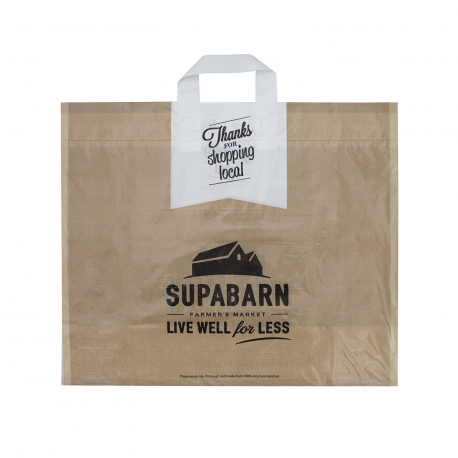 Bespoke Printed Flexi Loop Carrier Bags Ref Supabarn Bespoke Printed Flexi Loop Carrier Bags Ref Supabarn
