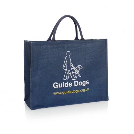 Custom Printed Jute Carrier Bags Ref Guide Dogs UK Custom Printed Jute Carrier Bags Ref Guide Dogs UK