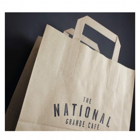 Printed Brown Paper Takeout Bags - Ref. National Printed Brown Paper Takeout Bags - Ref. National