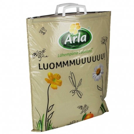 Printed Plastic Cool Bags With Clip Handles - Ref. Arla Printed Plastic Cool Bags With Clip Handles - Ref. Arla