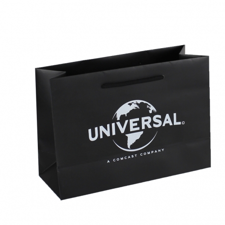 Overprinted Black Matt Paper Bags with rope handles - Ref. Universal