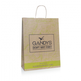 Printed Recycled Paper Bags With Twisted Handles ref. Gandys