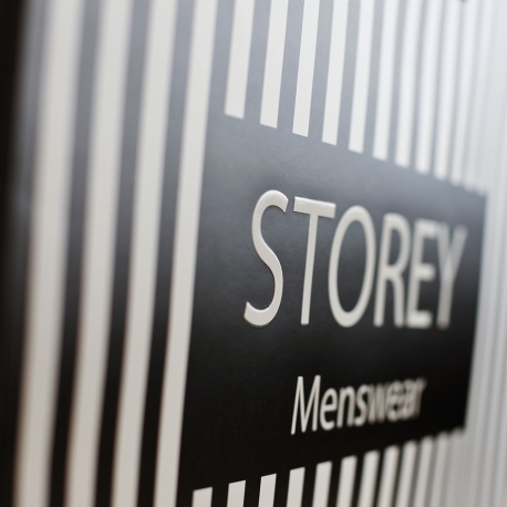 Black & White Printed Luxury Matt Paper Bags With Rope Handles - Ref. Storey Black & White Printed Luxury Matt Paper Bags With Rope Handles - Ref. Storey