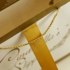 Gold&White Printed Matt Paper Bag With Rope Handle-Ref. Cinderella’s Slipper