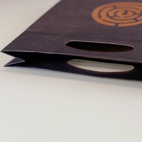 Printed Die Cut Paper Bags - Kraft Paper - Ref. The Vault Printed Die Cut Paper Bags - Kraft Paper - Ref. The Vault