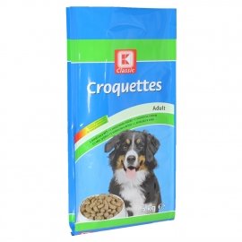 Large Full Colour Plastic Die Cut Handle Pet Food Bags