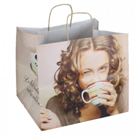 Luxury Twisted Handle Paper Bags with 250mm Gusset