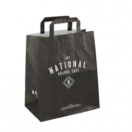 Printed Flat Handle Kraft Paper Bags Ref. The National