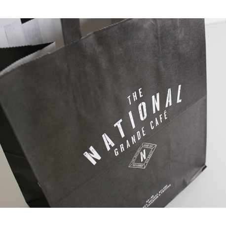 Printed Flat Handle Kraft Paper Bags ref The National Printed Flat Handle Kraft Paper Bags ref The National