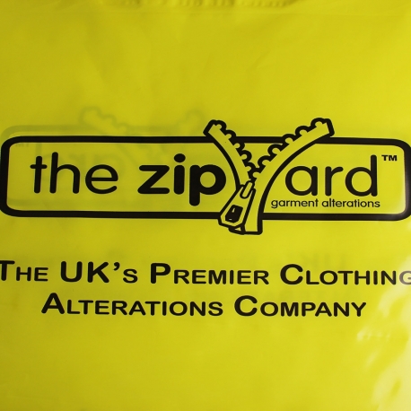 Printed Yellow Plastic Patch Handle Bags - Ref. Zip Yard Printed Yellow Plastic Patch Handle Bags - Ref. Zip Yard