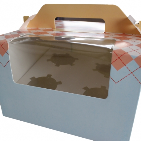 Folding Patterned Cupcake Boxes Folding Patterned Cupcake Boxes