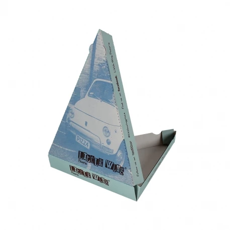 Custom Printed Pizza Slice Boxes - ref. Little Wings Pizzeria Custom Printed Pizza Slice Boxes - ref. Little Wings Pizzeria